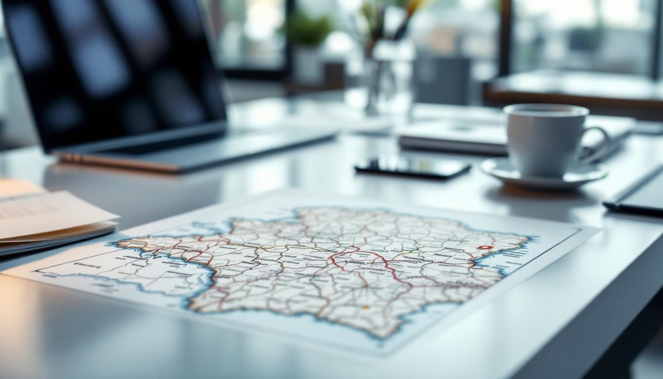 Carte département France pour analystes et chefs de secteur